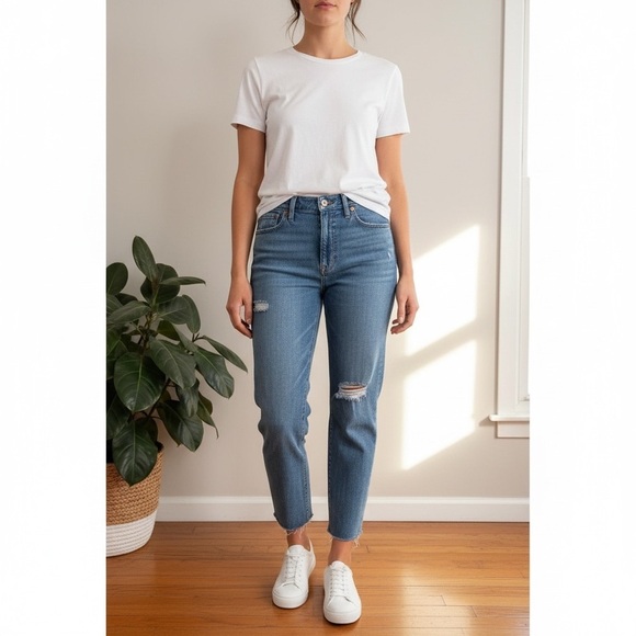Madewell Denim - Madewell The Perfect Vintage Jean Distressed Ankle Size 29